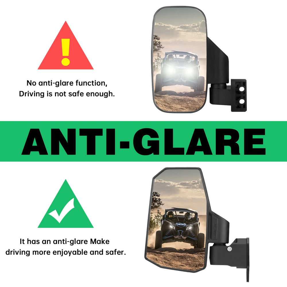 SHEJISI mirror in off-road setting showing enhanced safety and trail visibility