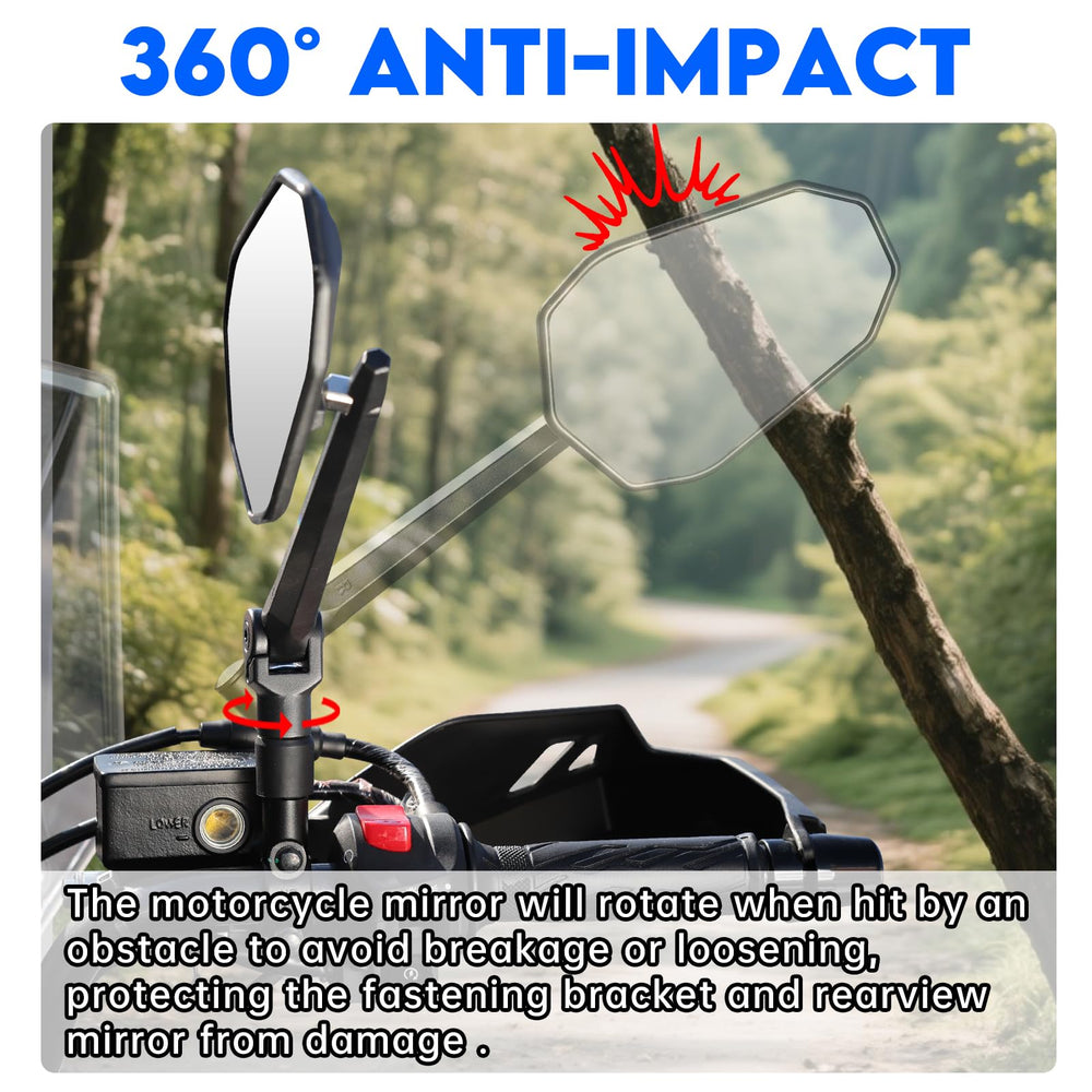 SHEJISI mirror folded 180° to avoid impact and protect hardware