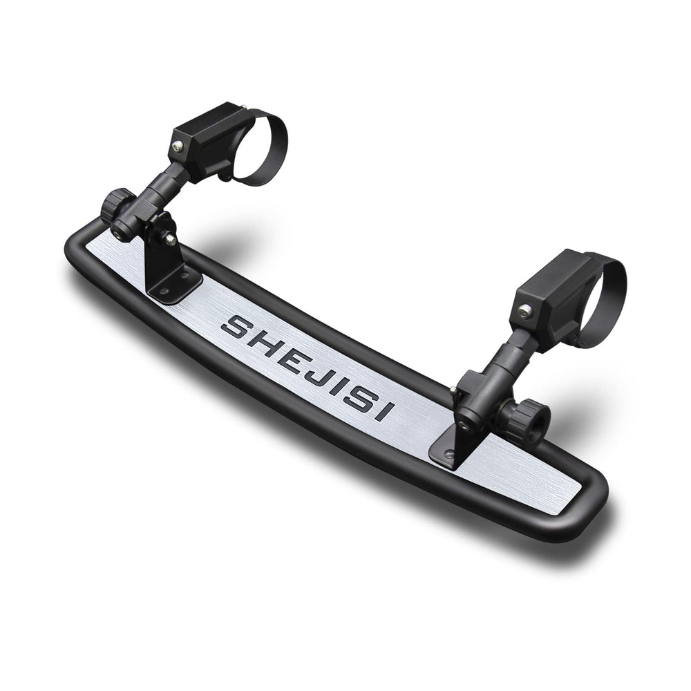 SHEJISI front mirror assembly showing durable construction and improved visibility