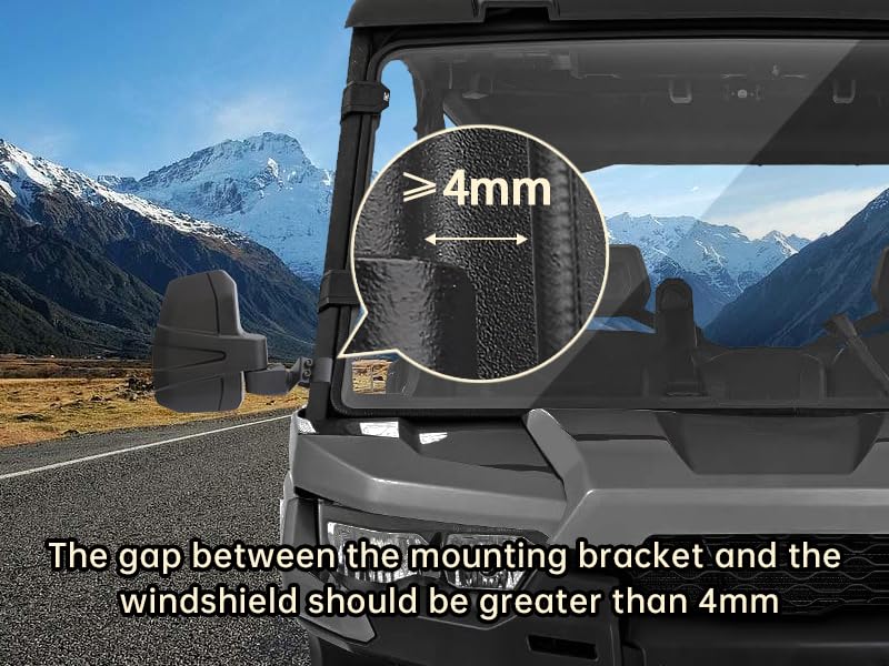 SHEJISI mirror in off-road lifestyle shot improving trail awareness and safety