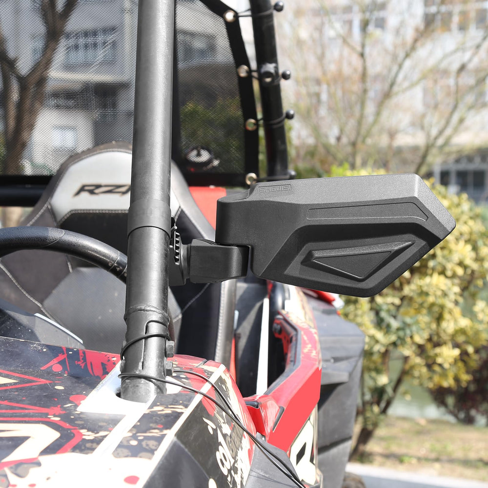 SHEJISI mirror on UTV in trail setting enhancing team awareness
