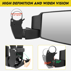 SHEJISI mirror mounted on roll cage demonstrating clamp-on fitment