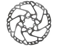 Shimano SM-RT66 rotor front view showing 180mm diameter and included bolts benefits fit