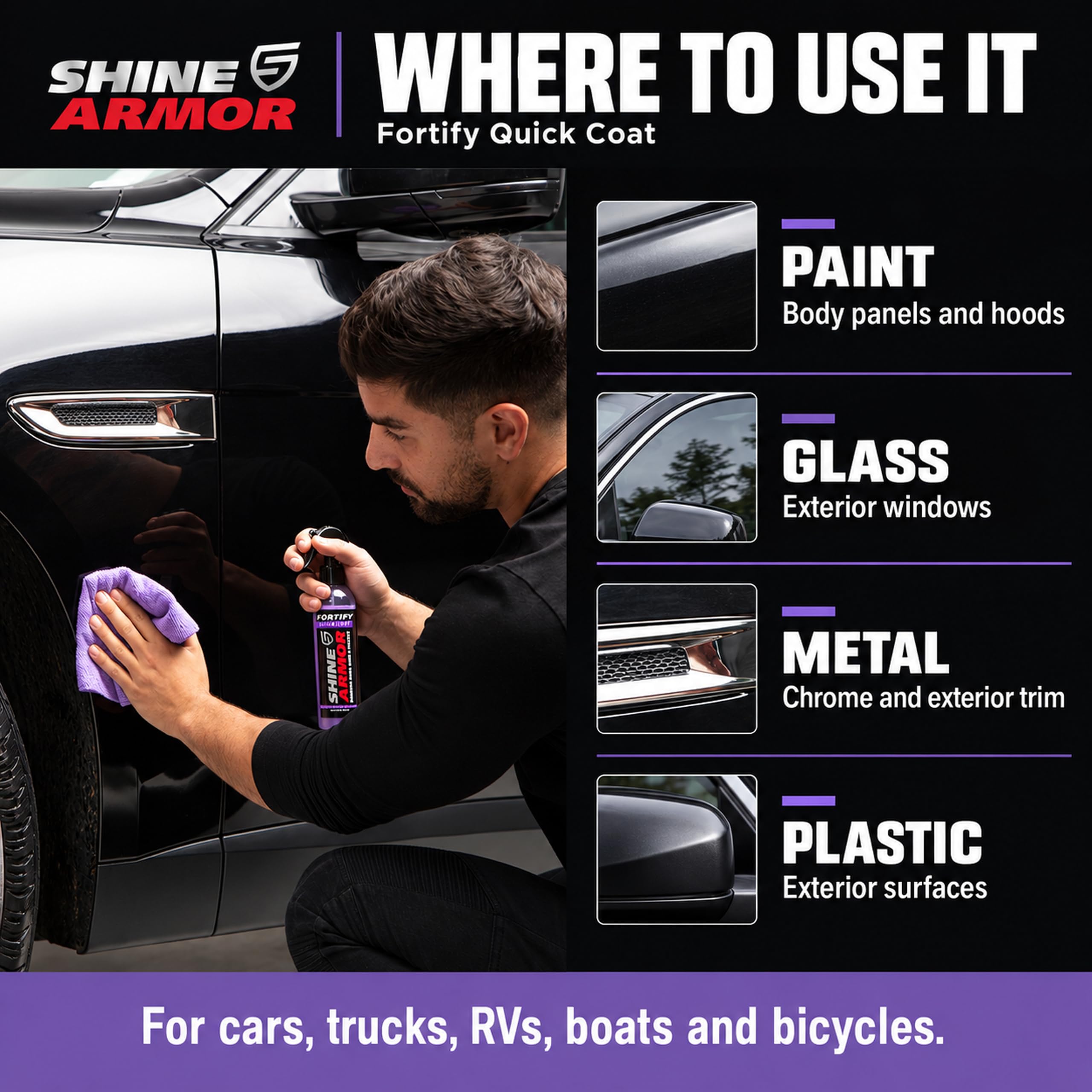 SHINE ARMOR used in a driveway setting for fast between-wash maintenance