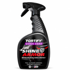 SHINE ARMOR front packaging showing label and 24oz bottle for clear product identification and value