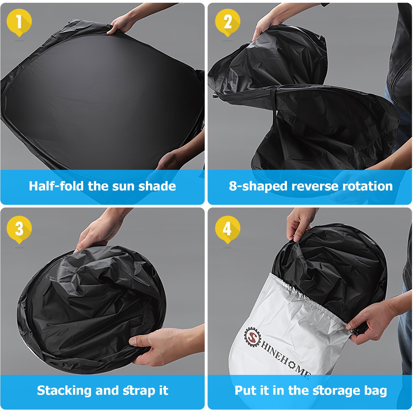SHINEHOME black back layer close-up showing heat dampening benefit