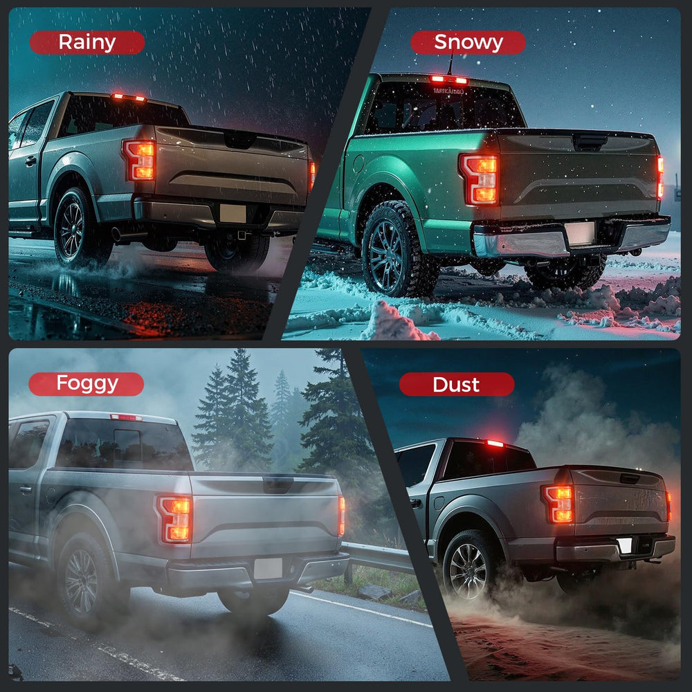SHINEHOME tail light illuminated at night showing clear brake visibility