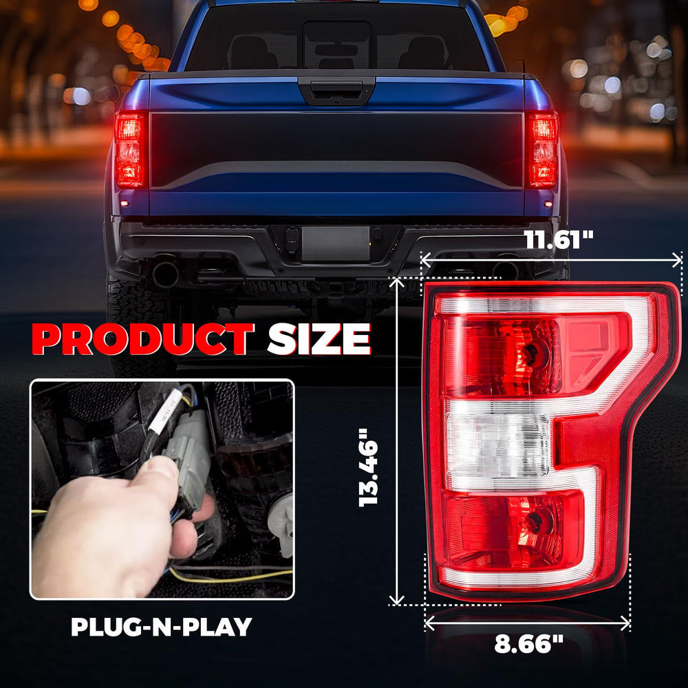 SHINEHOME tail light at night showing bright brake and running light visibility
