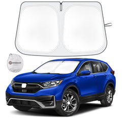 SHINEHOME front packaging showing CRV windshield shade benefits