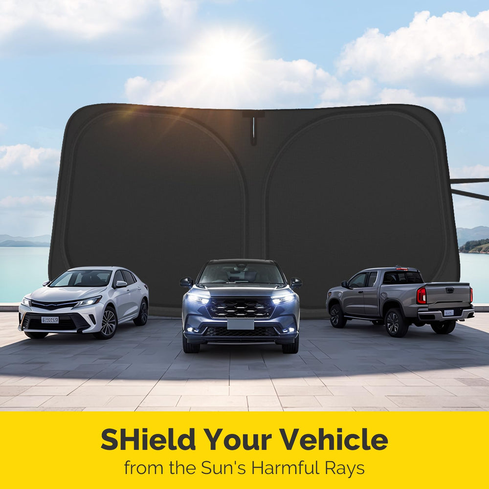 SHINEHOME lifestyle shot with CR-V parked in sun highlighting interior preservation benefit