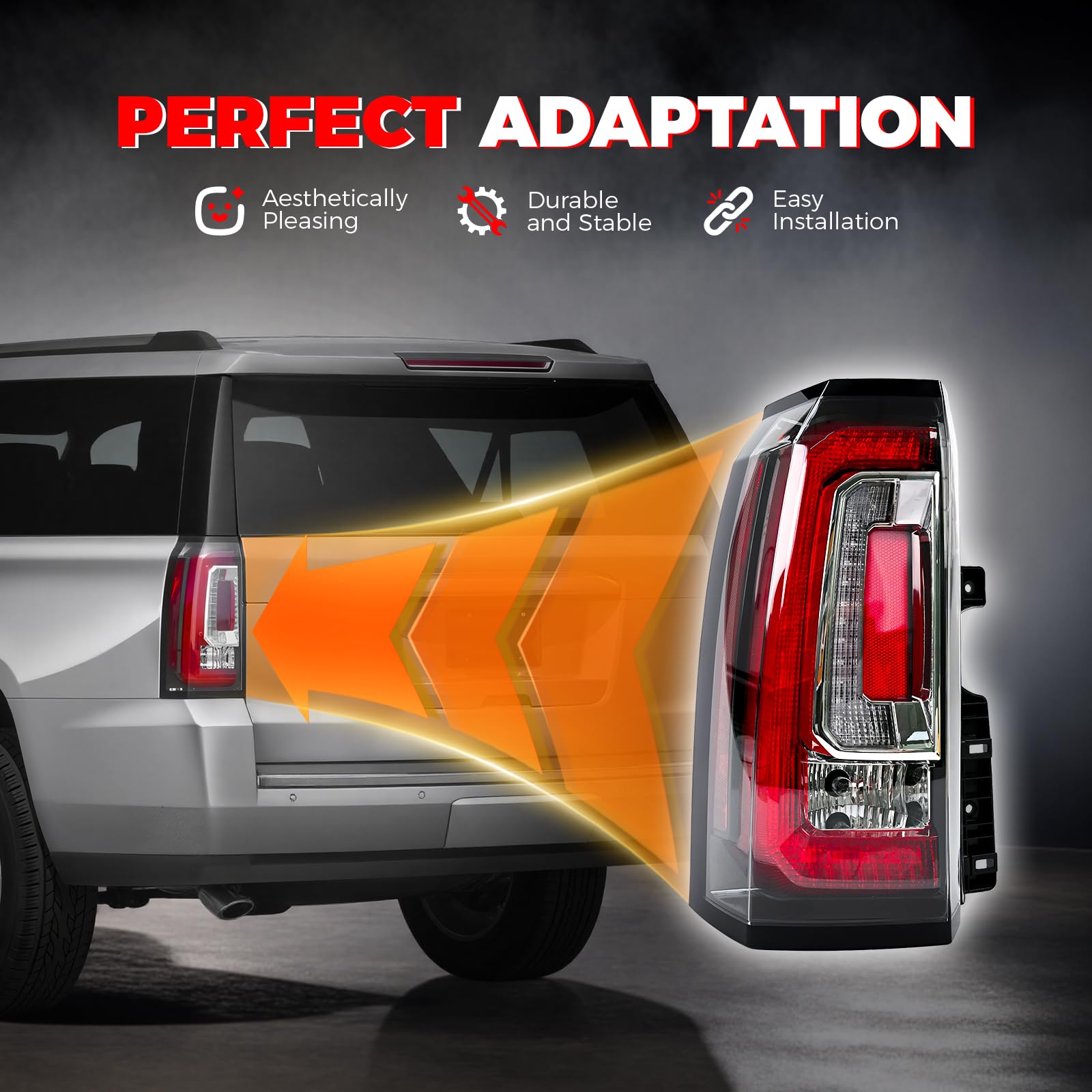 SHINEHOME tail light held in hand showing scale and easy handling benefit