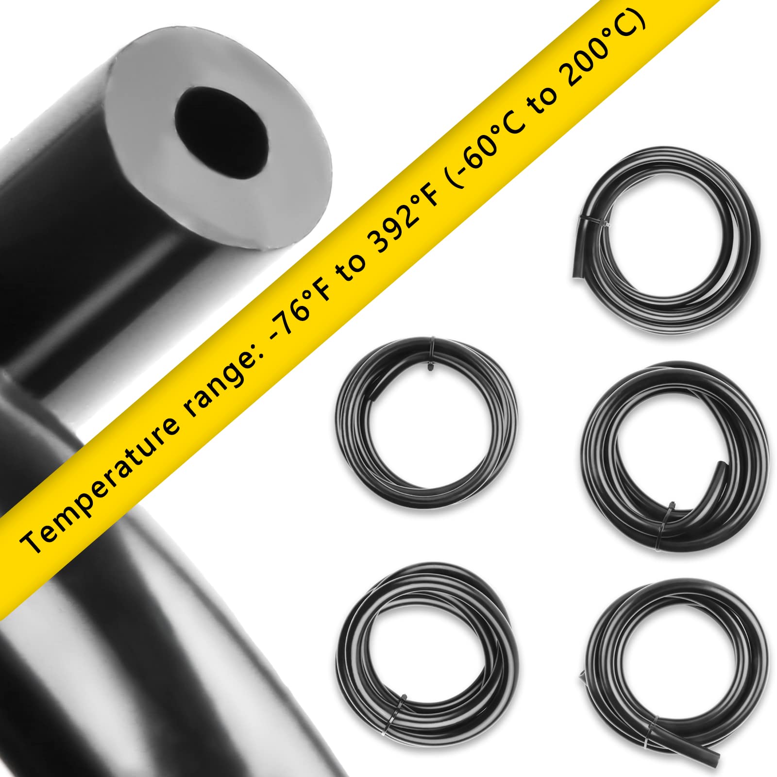 Shineyoo hose routed in engine bay illustrating high-temperature resistance benefit