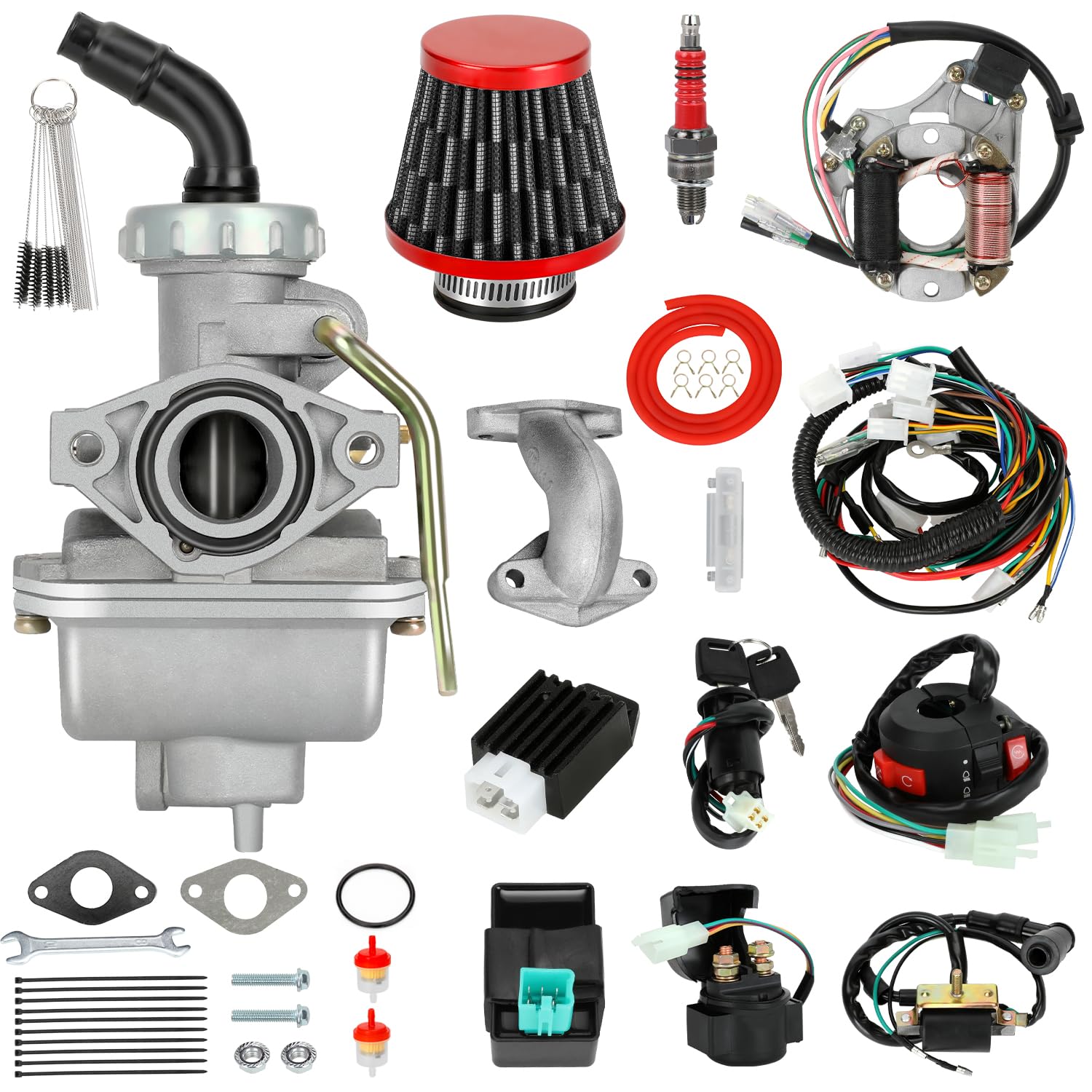SHIQINHA carburetor front view showing improved throttle response benefit