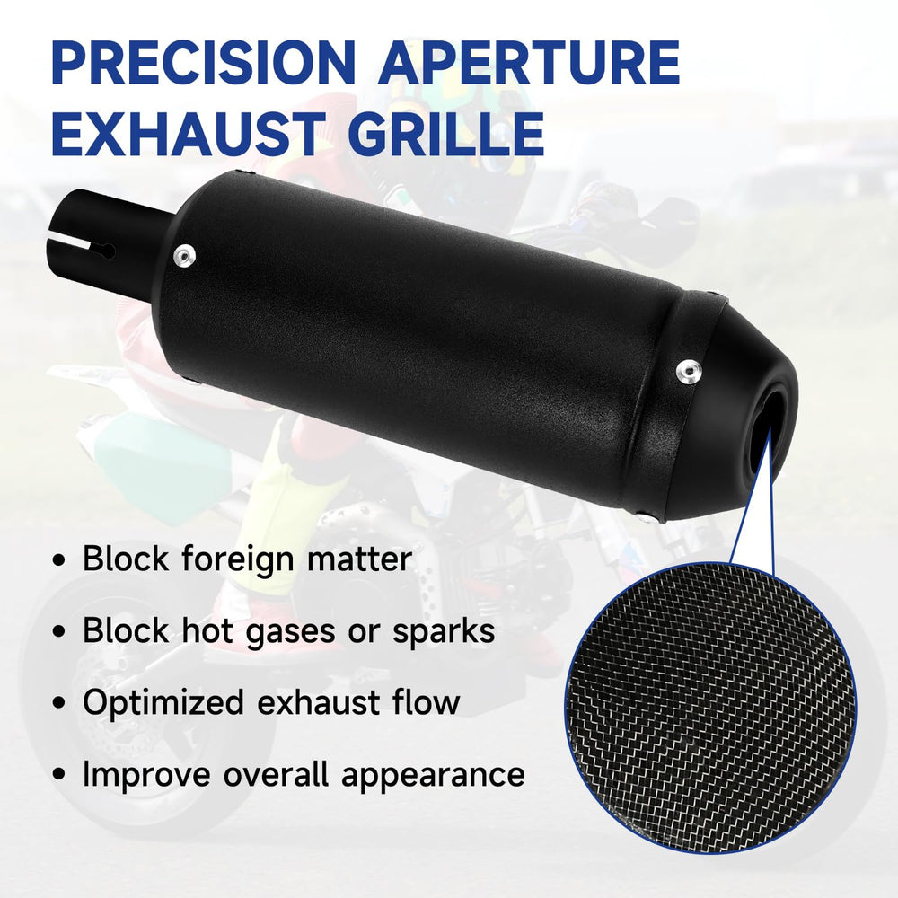 SHIQINHA installed on an ATV exhaust route showing space-saving routing advantage
