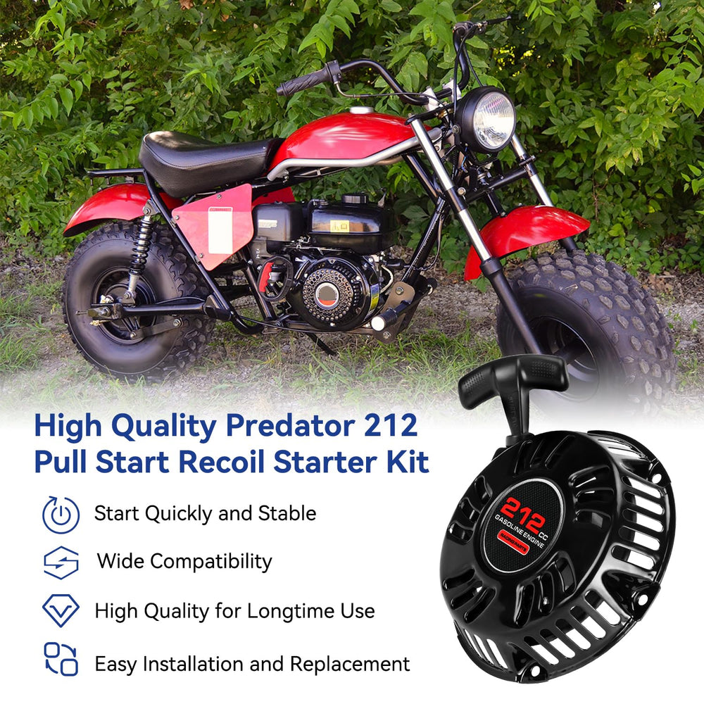 SHIQINHA starter installed on a mini bike demonstrating direct fit and restored starting