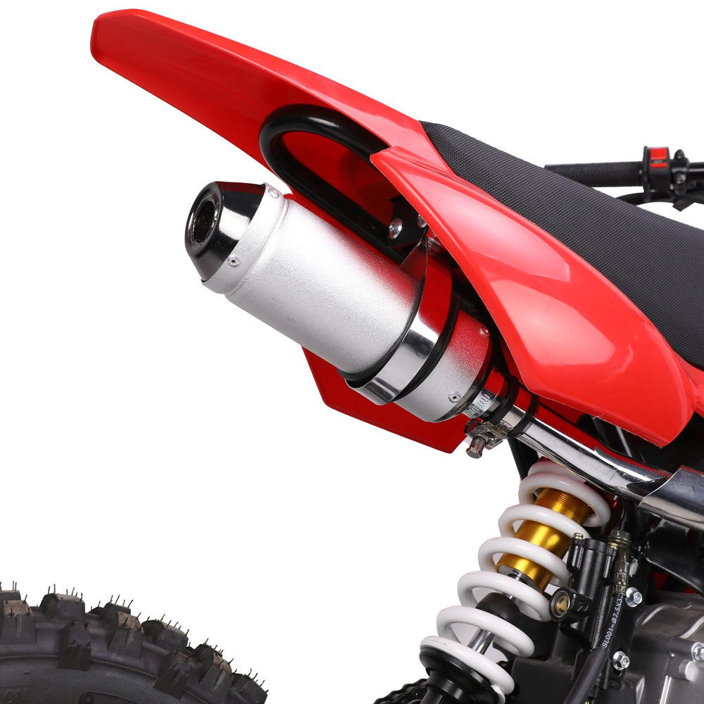SHIQINHA muffler on a dirt trail ride showcasing real-world use and reliability