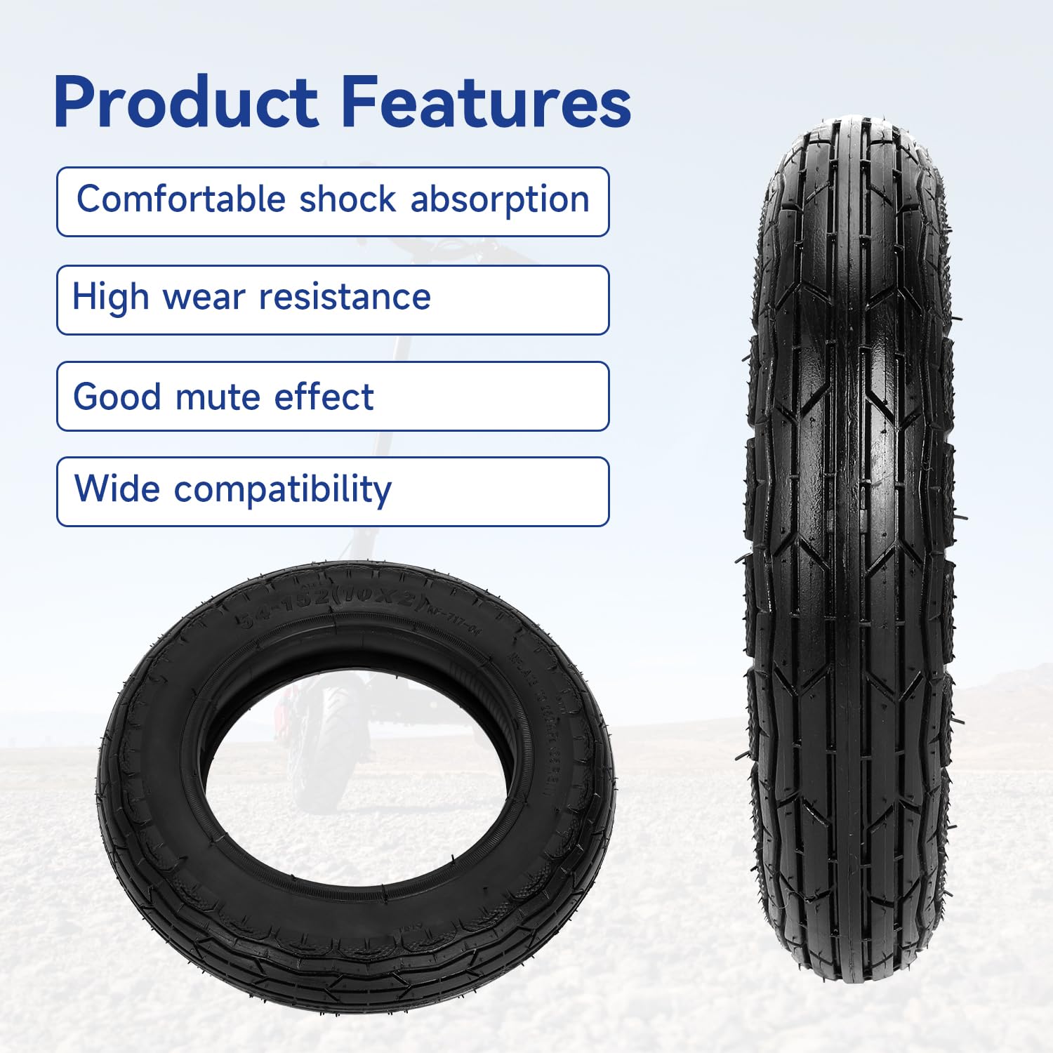 SHIQINHA tire mounted on GOTRAX G4 wheel for accurate fit and restored handling