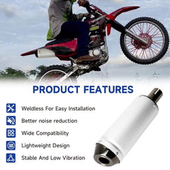 SHIQINHA muffler side profile highlighting durable metal finish and longevity