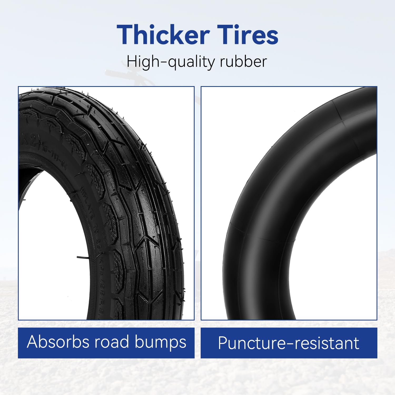 SHIQINHA sidewall thickness close-up showing reinforced rubber for puncture resistance