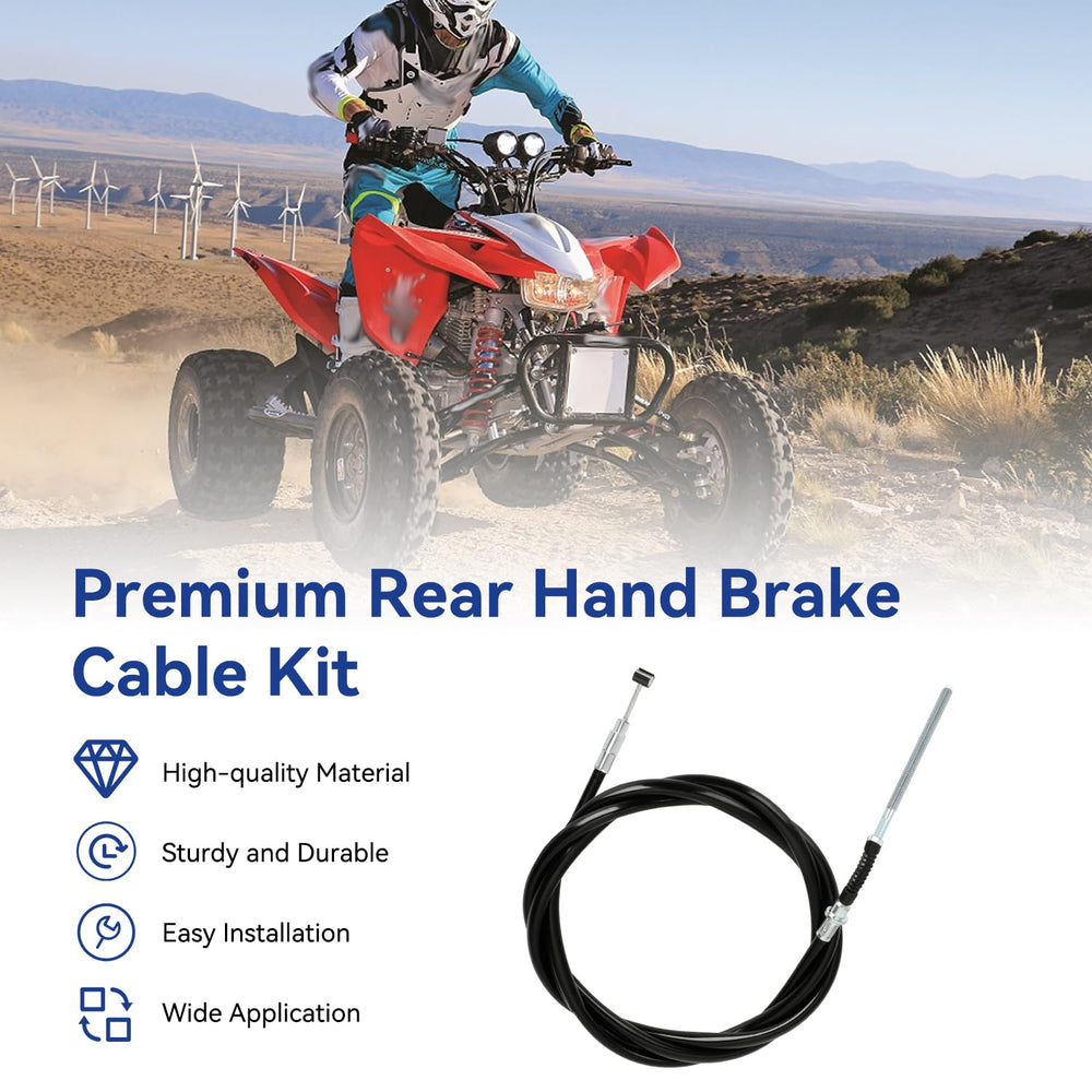 SHIQINHA assembled TRX350 rear hand brake cable demonstrating ready-to-install convenience