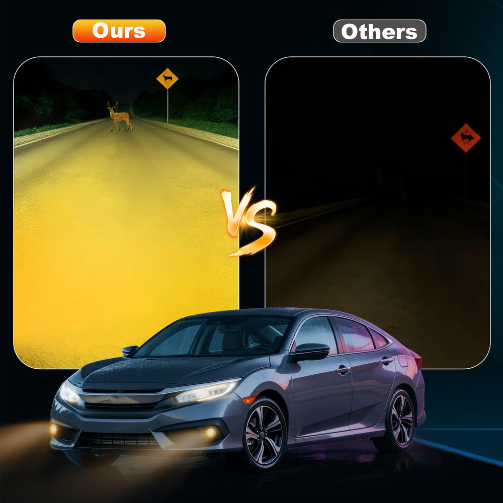 Shocklight night beam showing focused light output improving low-visibility driving