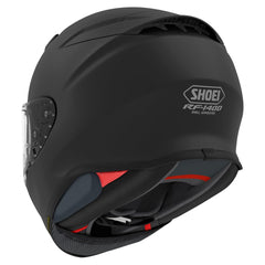 Shoei RF-1400 CWR-F2 shield close-up showing seal for reduced wind noise