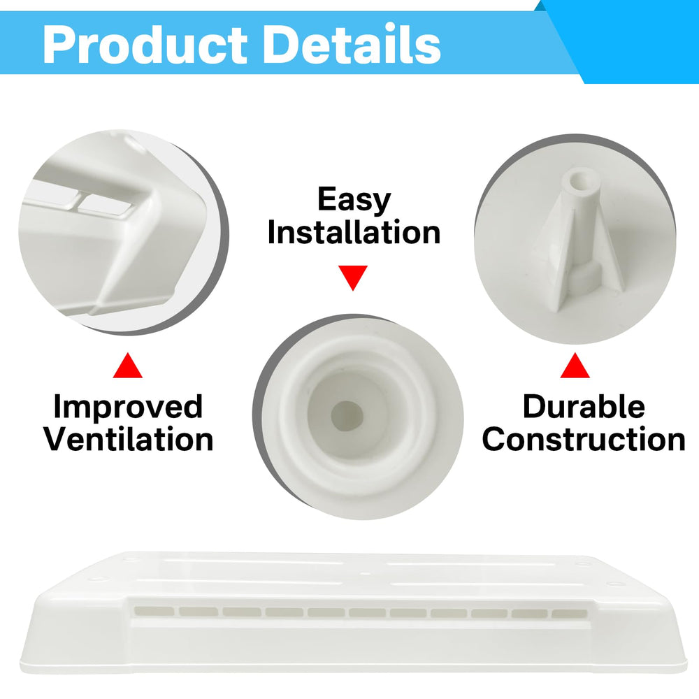 showingo vent cover mounted on RV exterior showing weather protection benefit