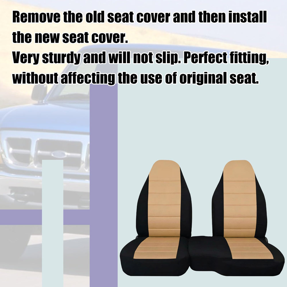 SHTLYH seat cover beside measuring tape demonstrating accurate fit for Ranger