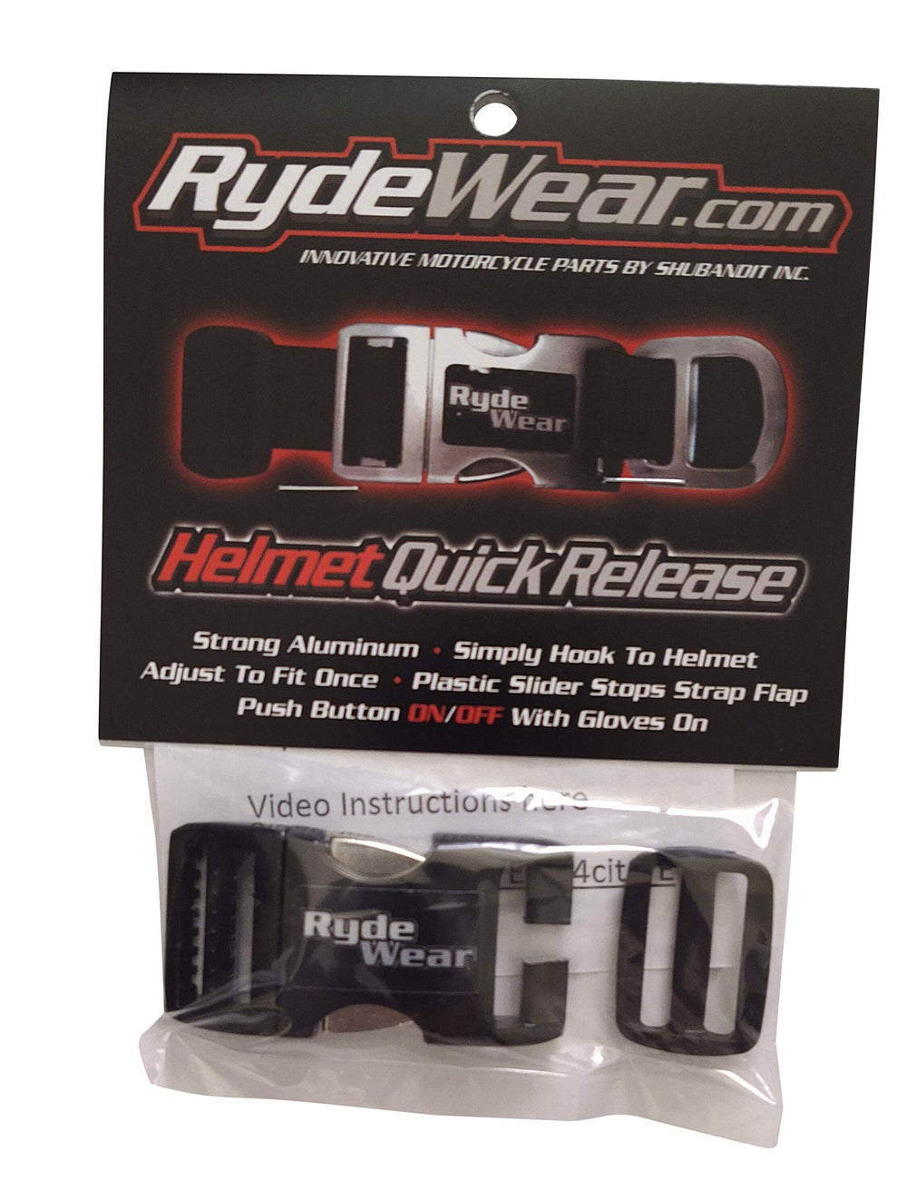 Shubandit RydeWear slider detail showing strap stop for reduced flap