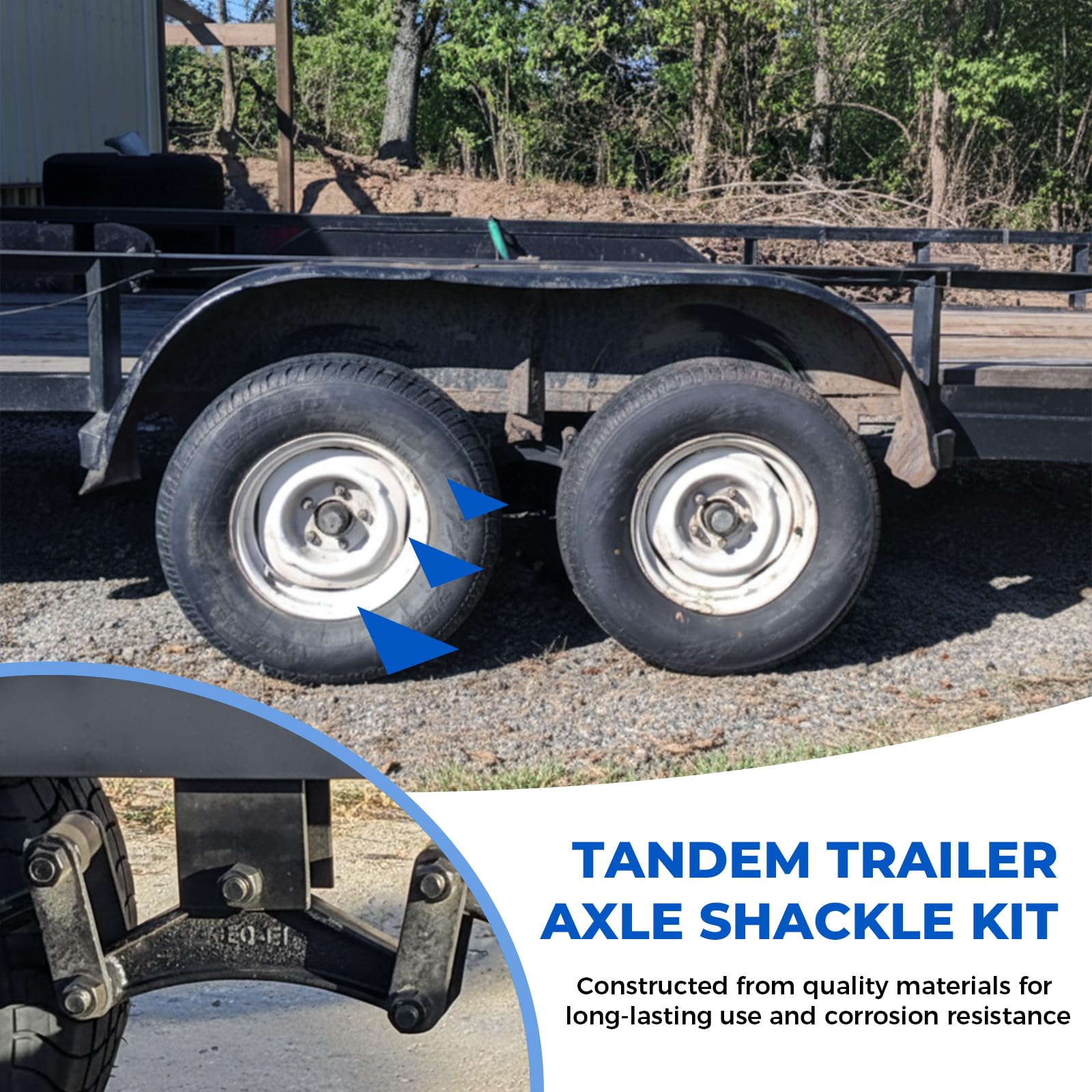 Siapupy installed on trailer leaf spring showing restored suspension performance