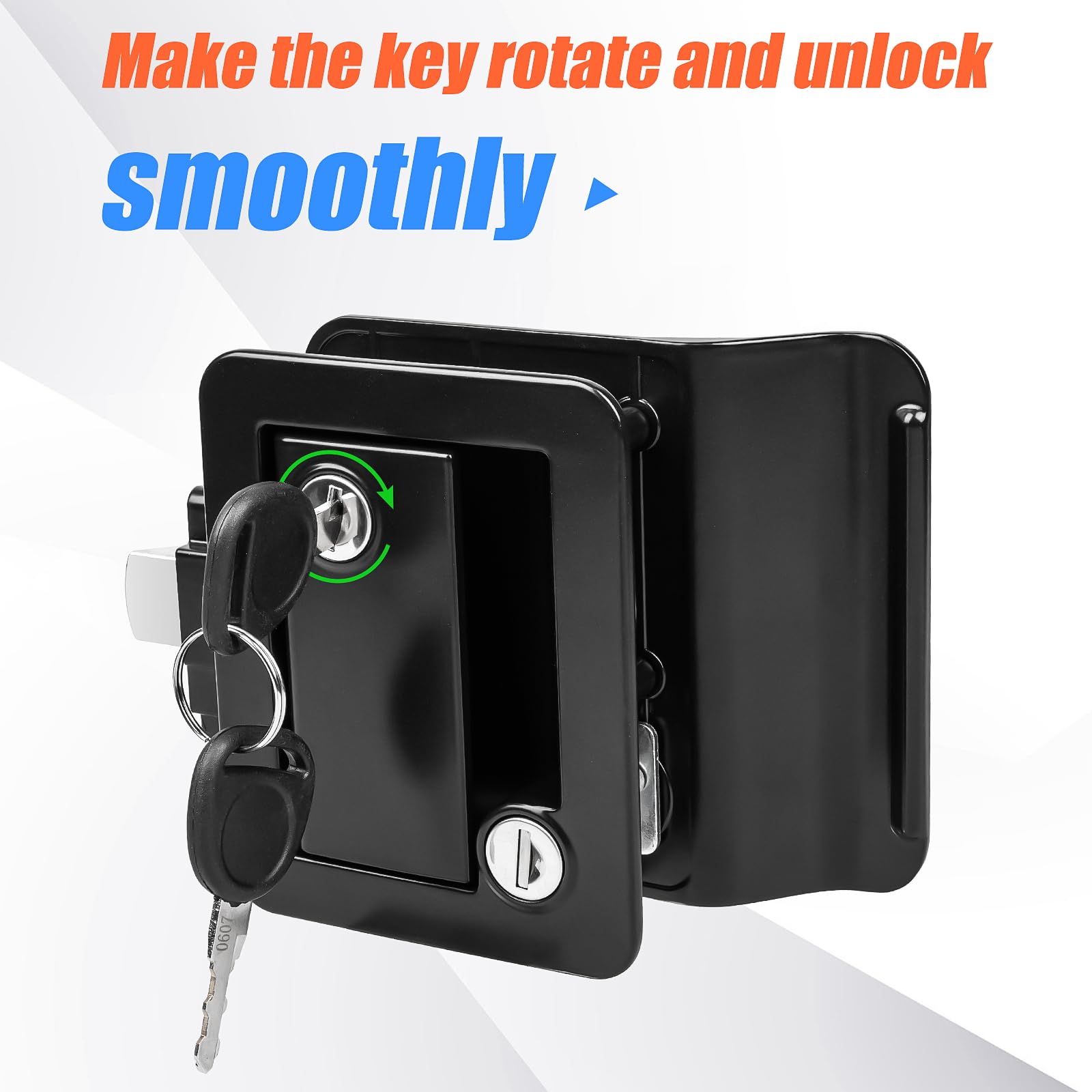 Siasky mounted on camper door demonstrating secure, clean fit
