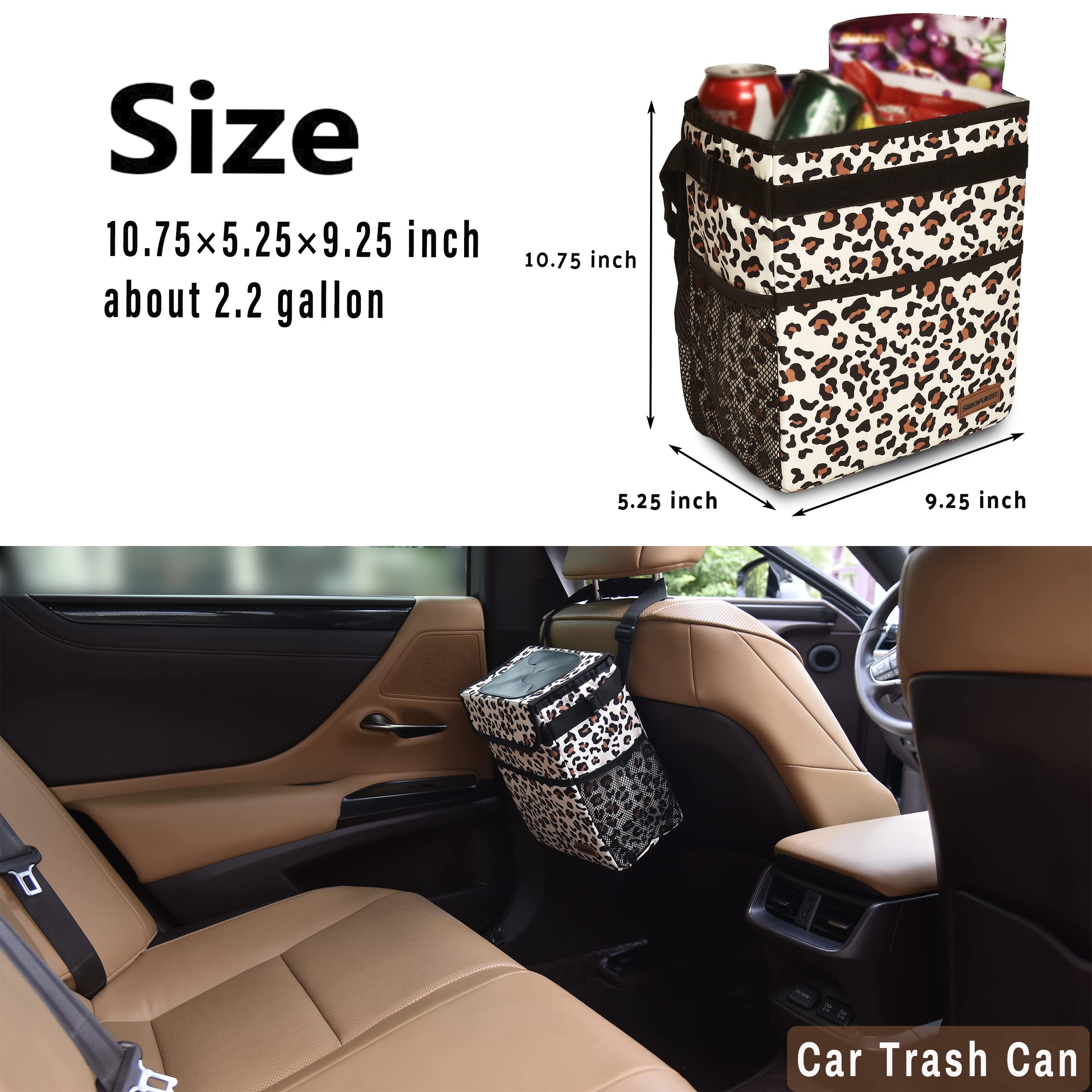 SIBOFUEGO open top showing capacity fits bottles and wrappers easily