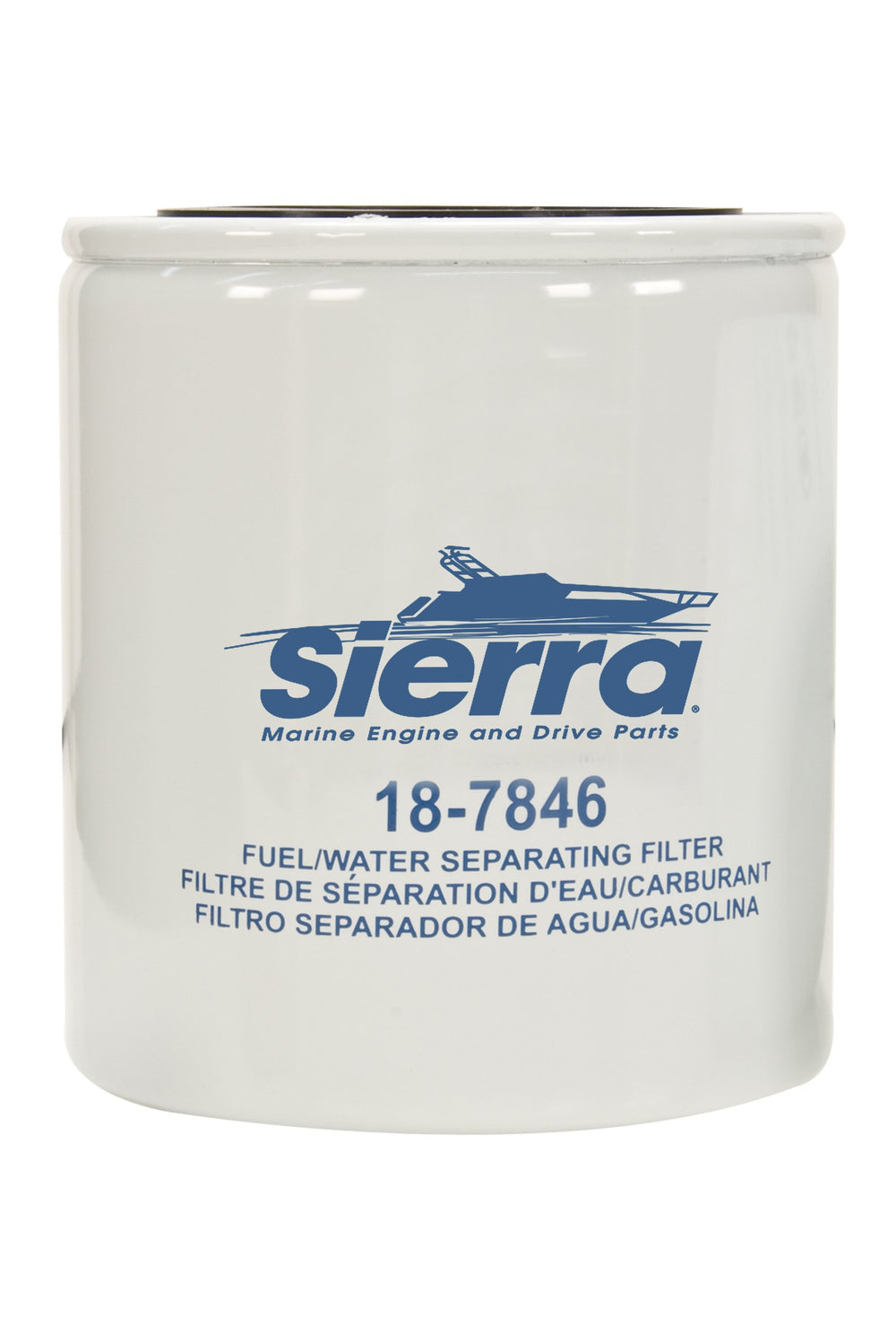 Sierra 18-7846 front view showing label and canister, easy part identification benefit
