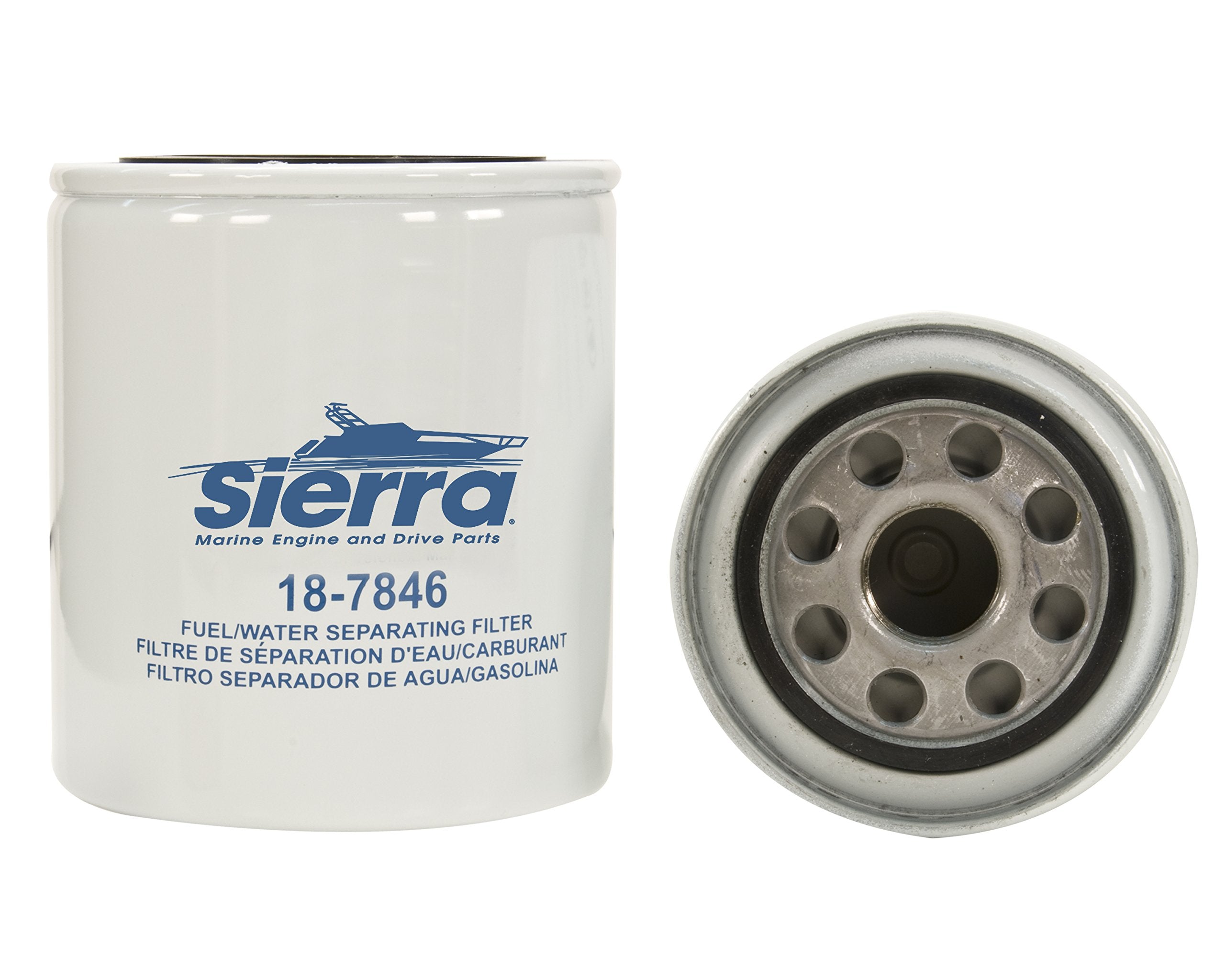 Sierra 18-7846 installed on marine engine, demonstrates fitment and service convenience benefit