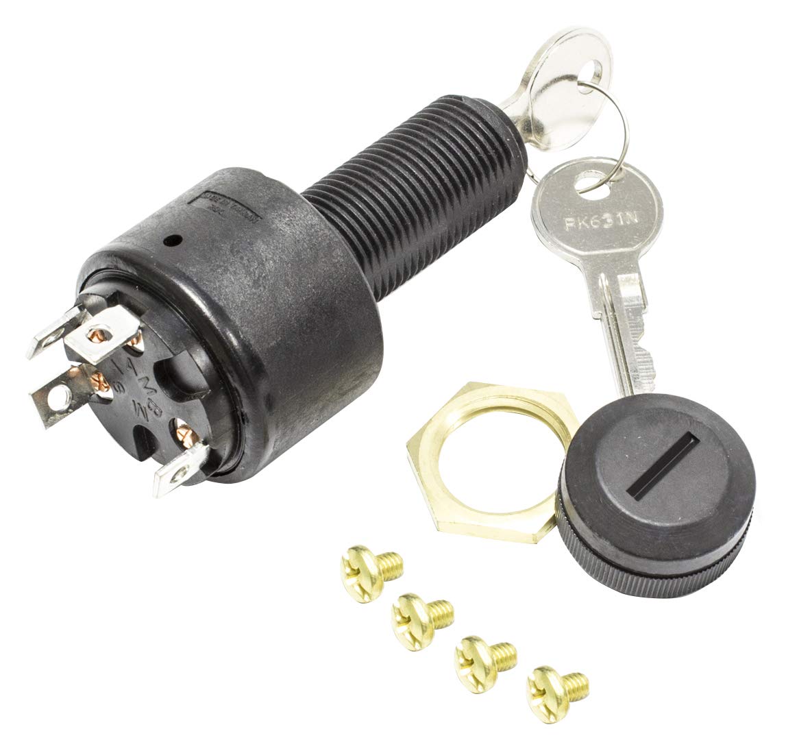 Sierra MP41040 front panel view showing knurled face nut and four-position key slot for durable control