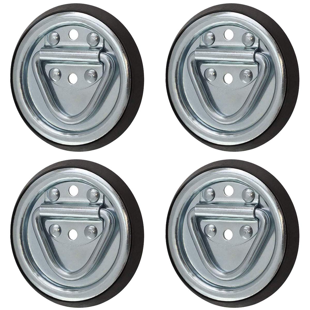 Sierra Pacific Engineering front view of four D-ring tie-downs showing compact mount and secure hold