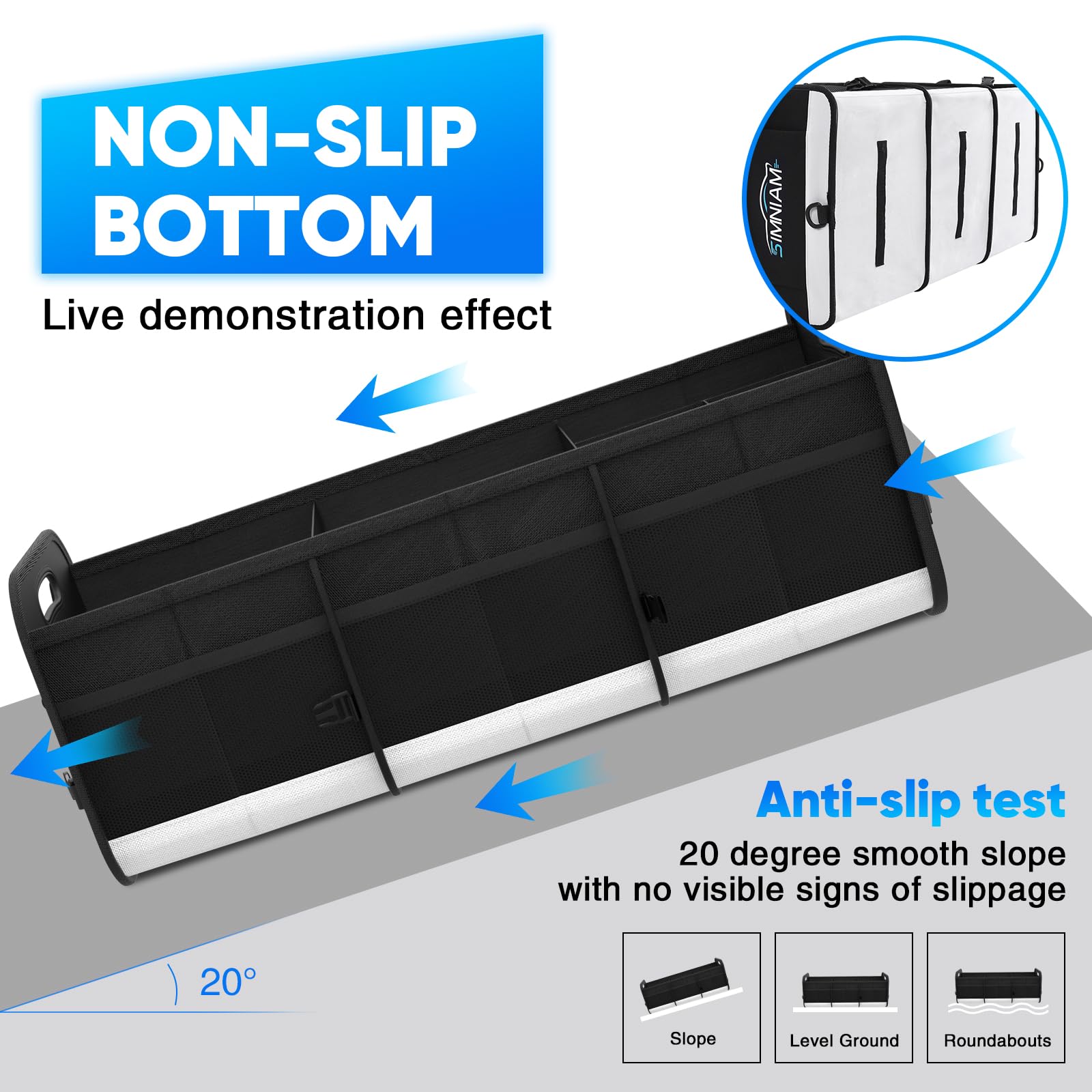 Simniam detailed mesh and exterior pockets for small-item organization benefit