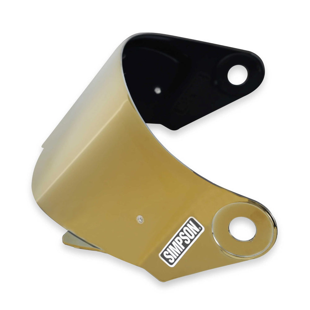 SIMPSON gold mirror shield front view showing reflective finish and style benefit
