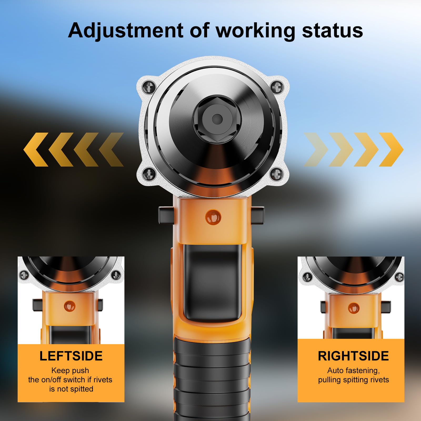SINGTIP rivet gun LED illumination lighting tight work area for accurate placement