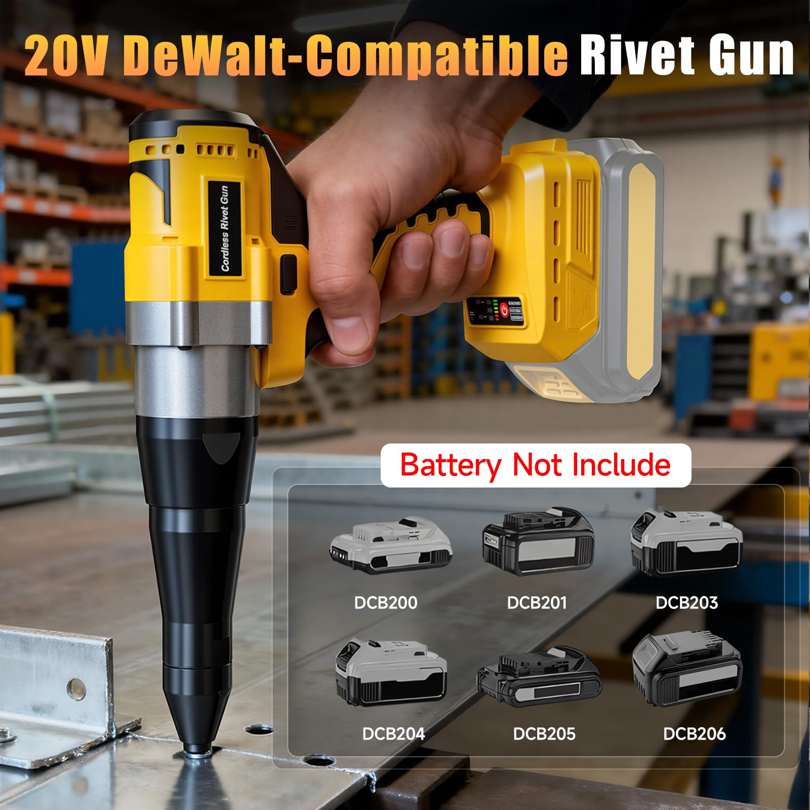 SINGTIP rivet gun side profile highlighting balance for reduced fatigue