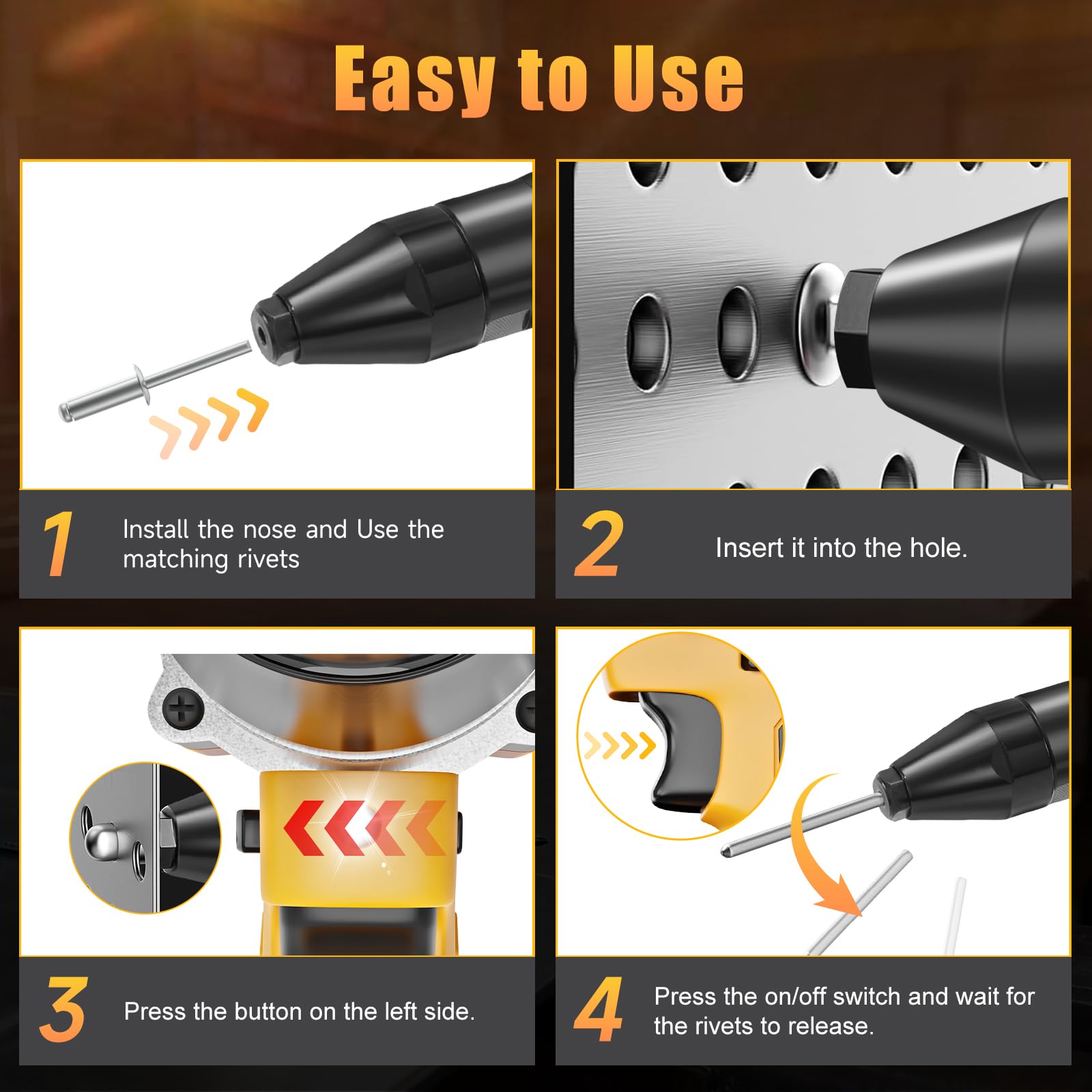 SINGTIP rivet gun with included 5/32 rivets ready-to-start for immediate work