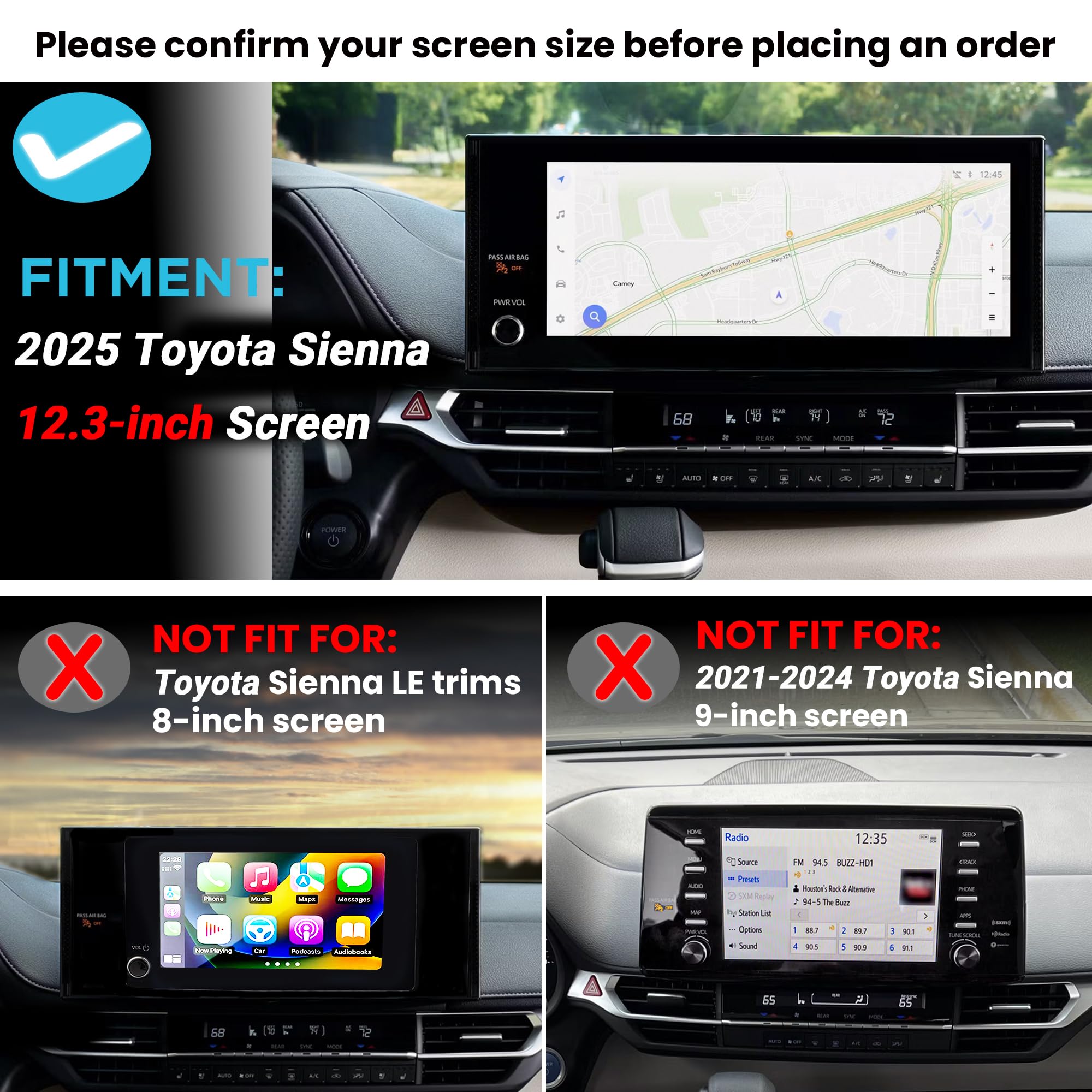 Sinminou tray installed in 2025 Toyota Sienna dashboard for tidy organization