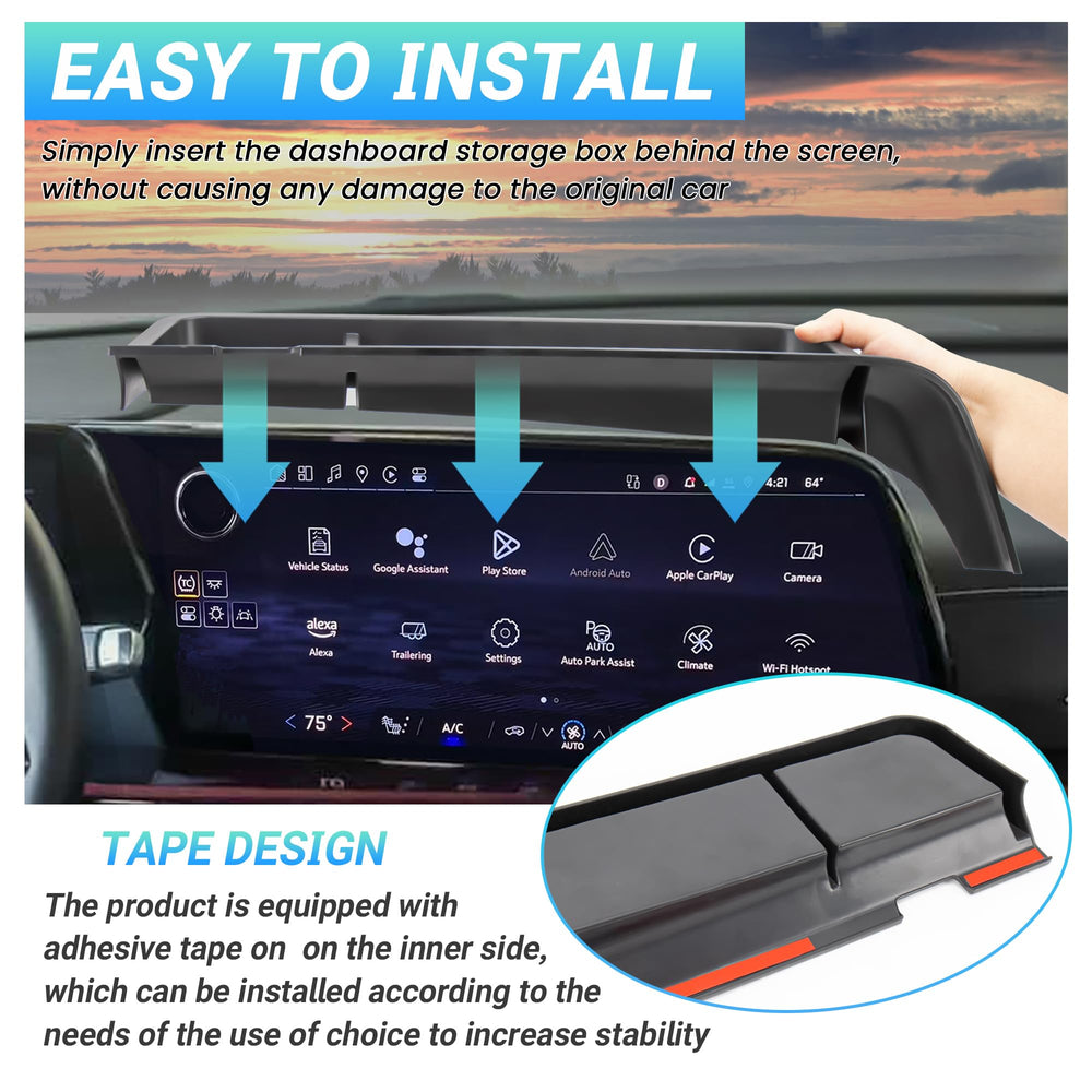 Sinminou installed in Chevy Traverse demonstrating tidy cabin benefit