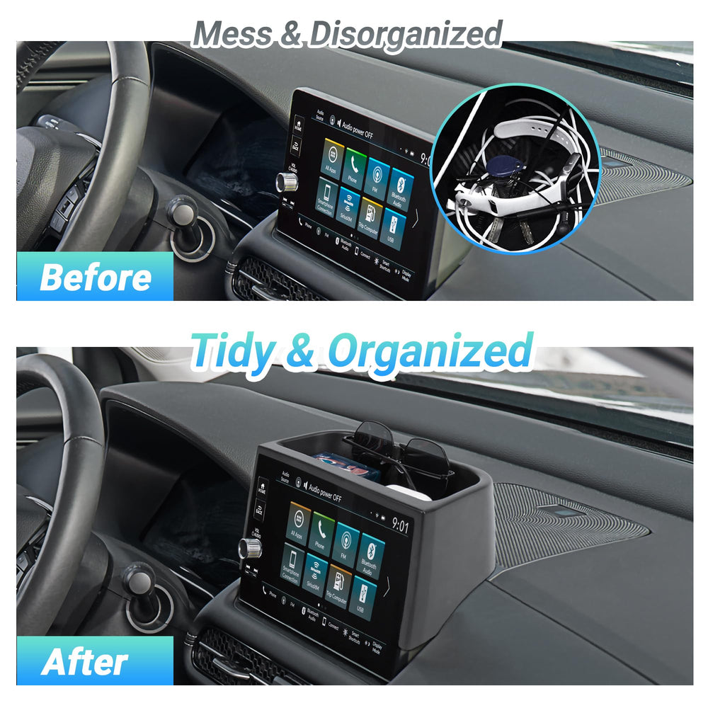 Sinminou installed in Honda HR-V showing tidy organized dashboard
