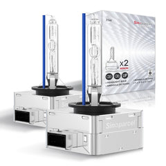 Sinoparcel D1S front view and packaging showing pair and box, clear product benefit