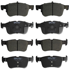 SIPAUTEC front and rear brake pad set showing full packaged kit and label, confident fitment