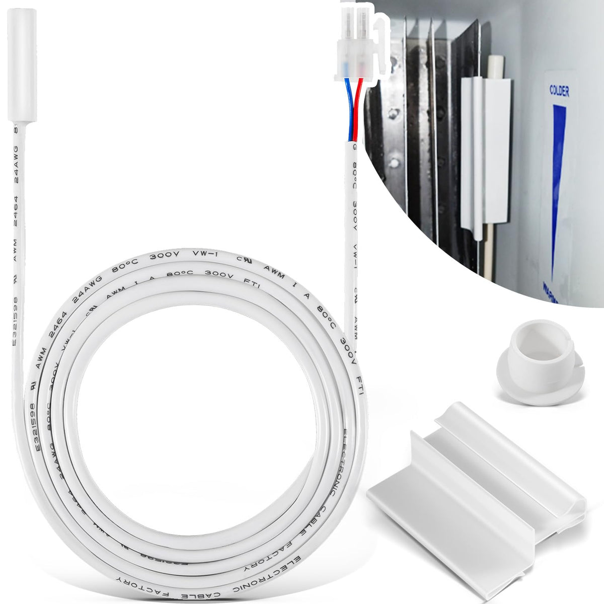 sixcow front packaging thermistor kit showing compatibility and brand benefit