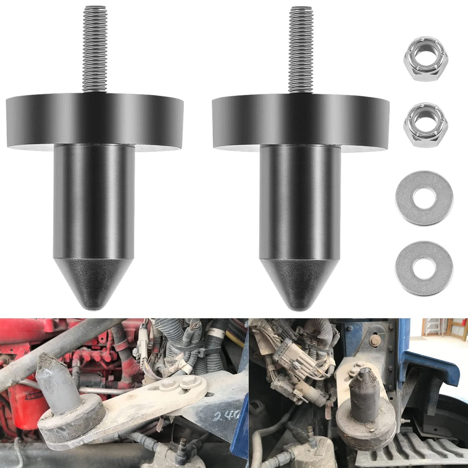 sixcow hood pins on moving truck portraying road-ready durability and reduced rattling