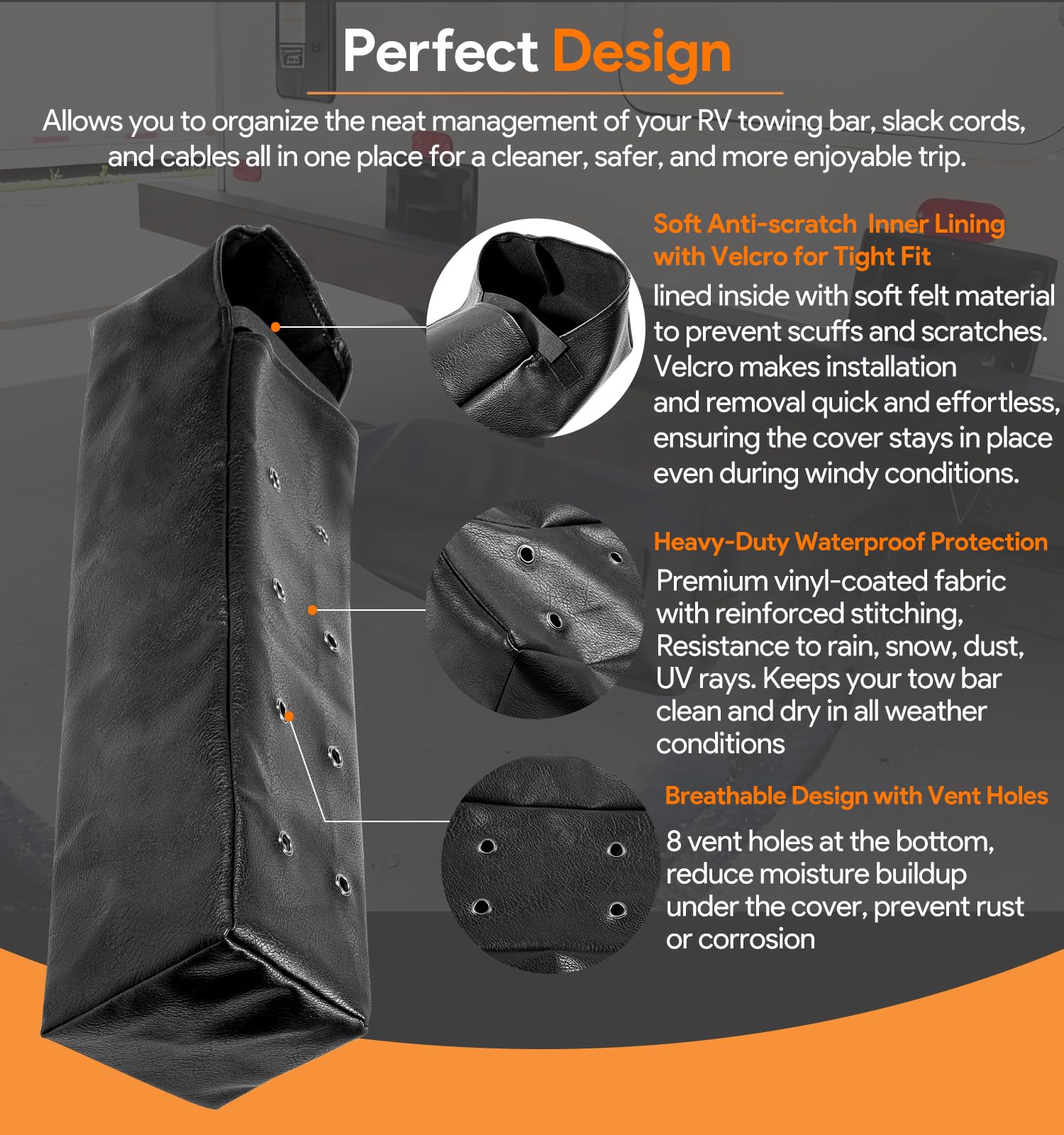 sixcow vent holes bottom view promoting airflow to reduce moisture benefit