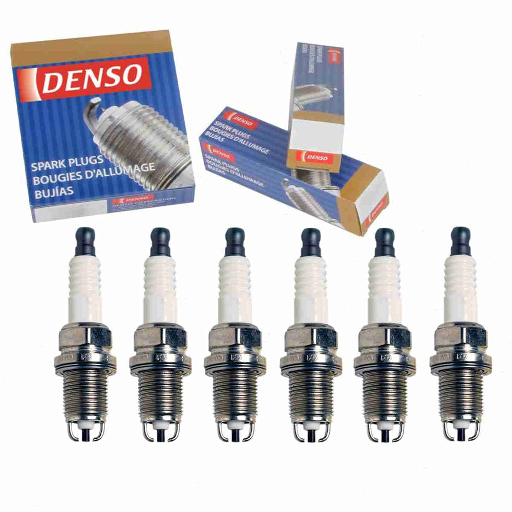 Sixity Auto DENSO front packaging showing six-plug kit and OE labeling benefit reliability